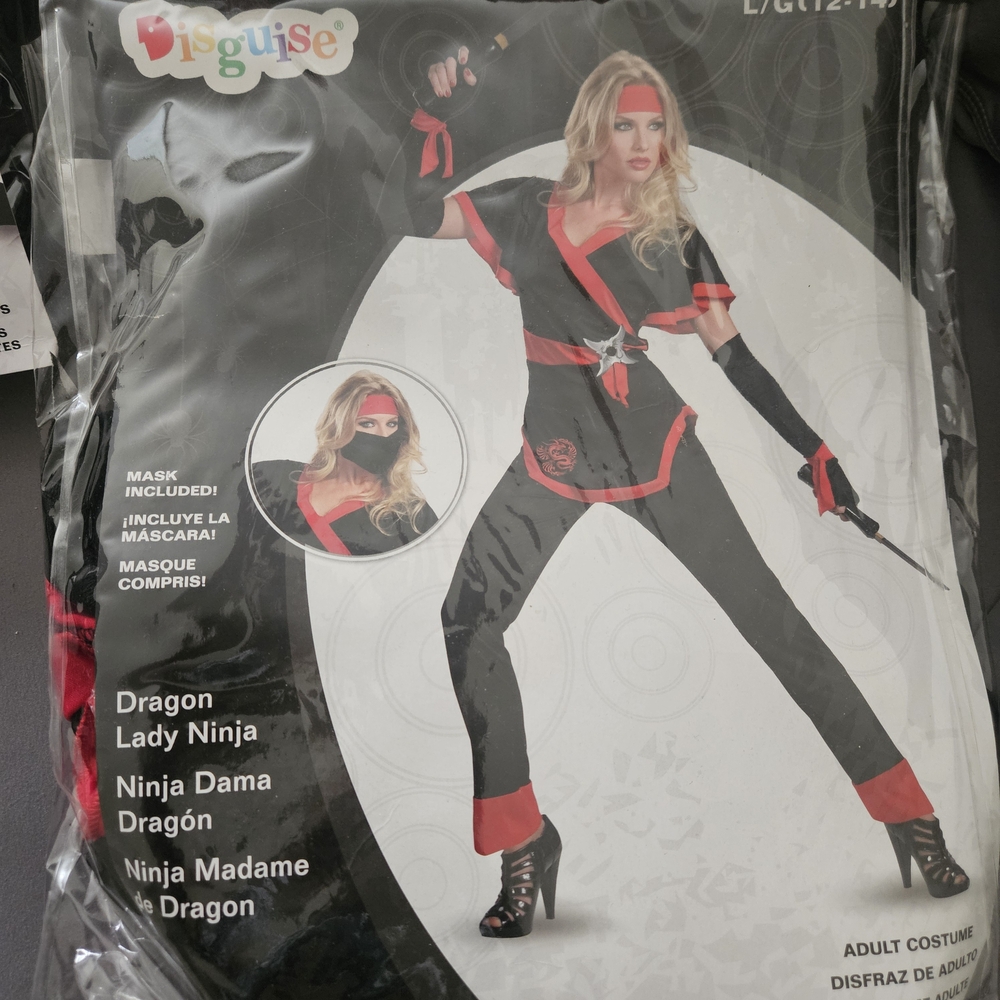 Disguise Women's Ninja Jumpsuit - Black and Red